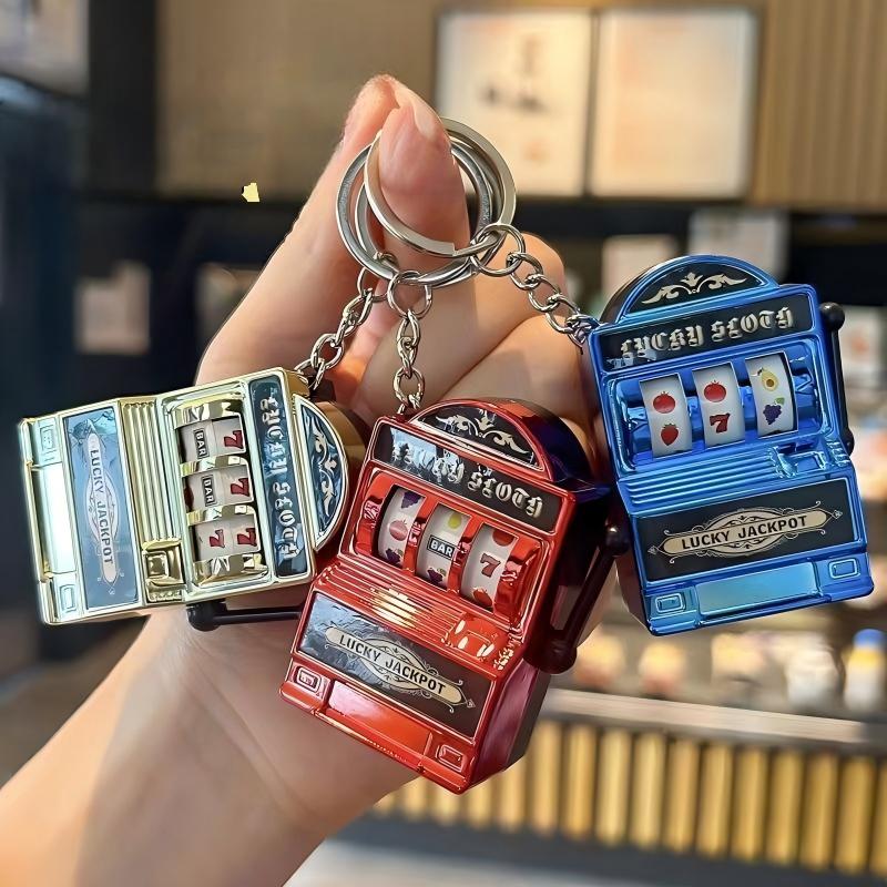 【F】Mini Slot Machine Key Chain - Arcade Game Jackpot recension och pris